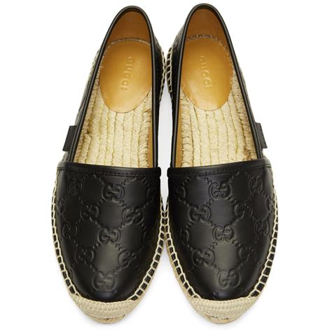 gucci black espadrilles|gucci espadrille flats.